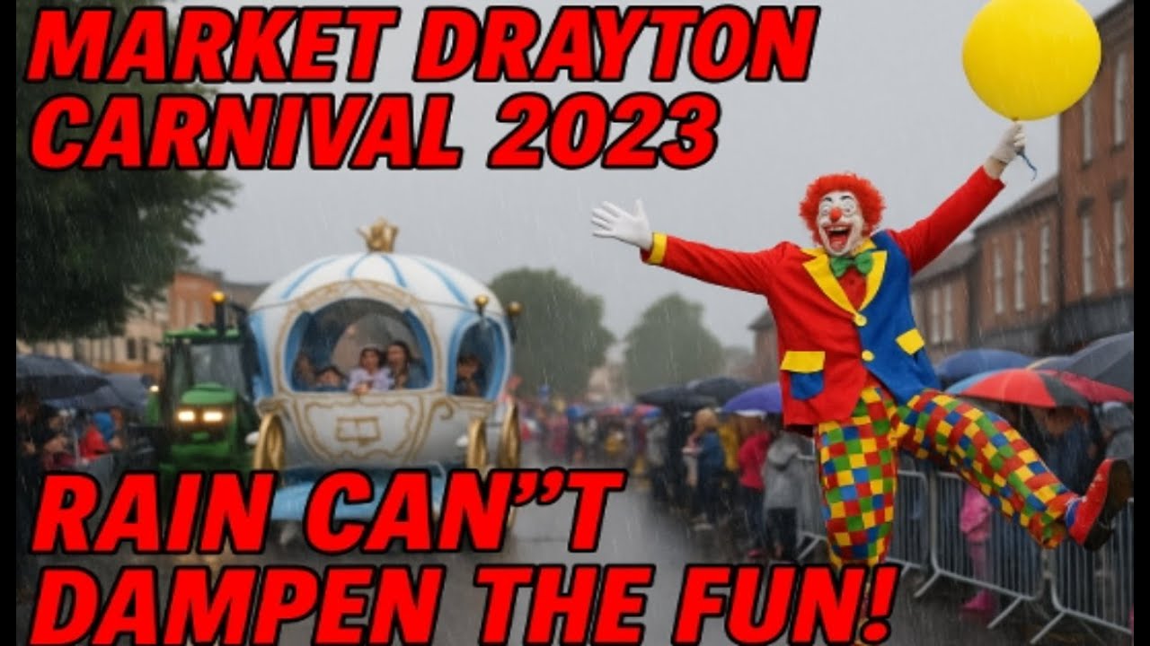 Market Drayton Carnival 2023: Rain Can't Dampen the Fun! Market & Fun Fair Highlights!