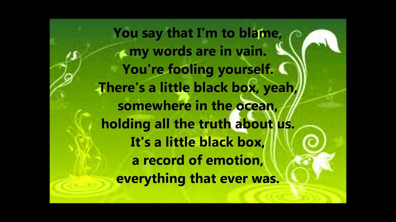 Little Black Box by Stan Walker (lyrics)