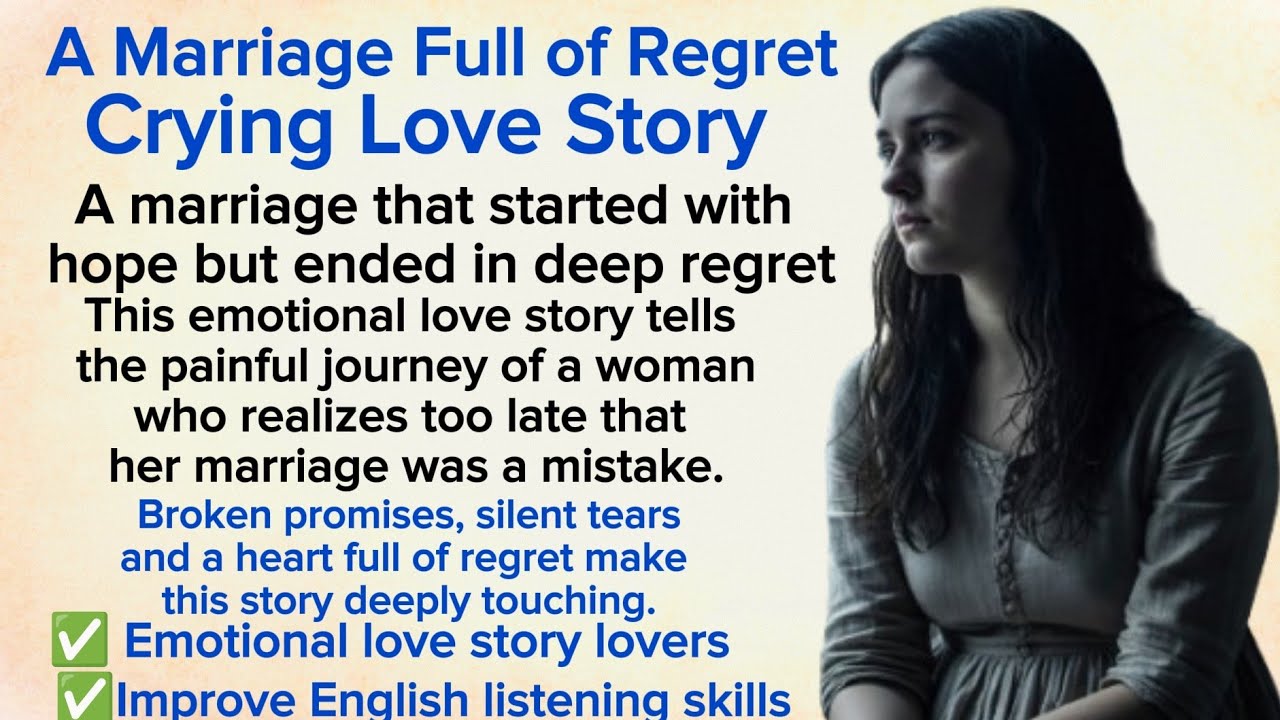 A Marriage Full of Regret 😭 | Crying Love Story | Learn English With Stories ⭐ Level 3 