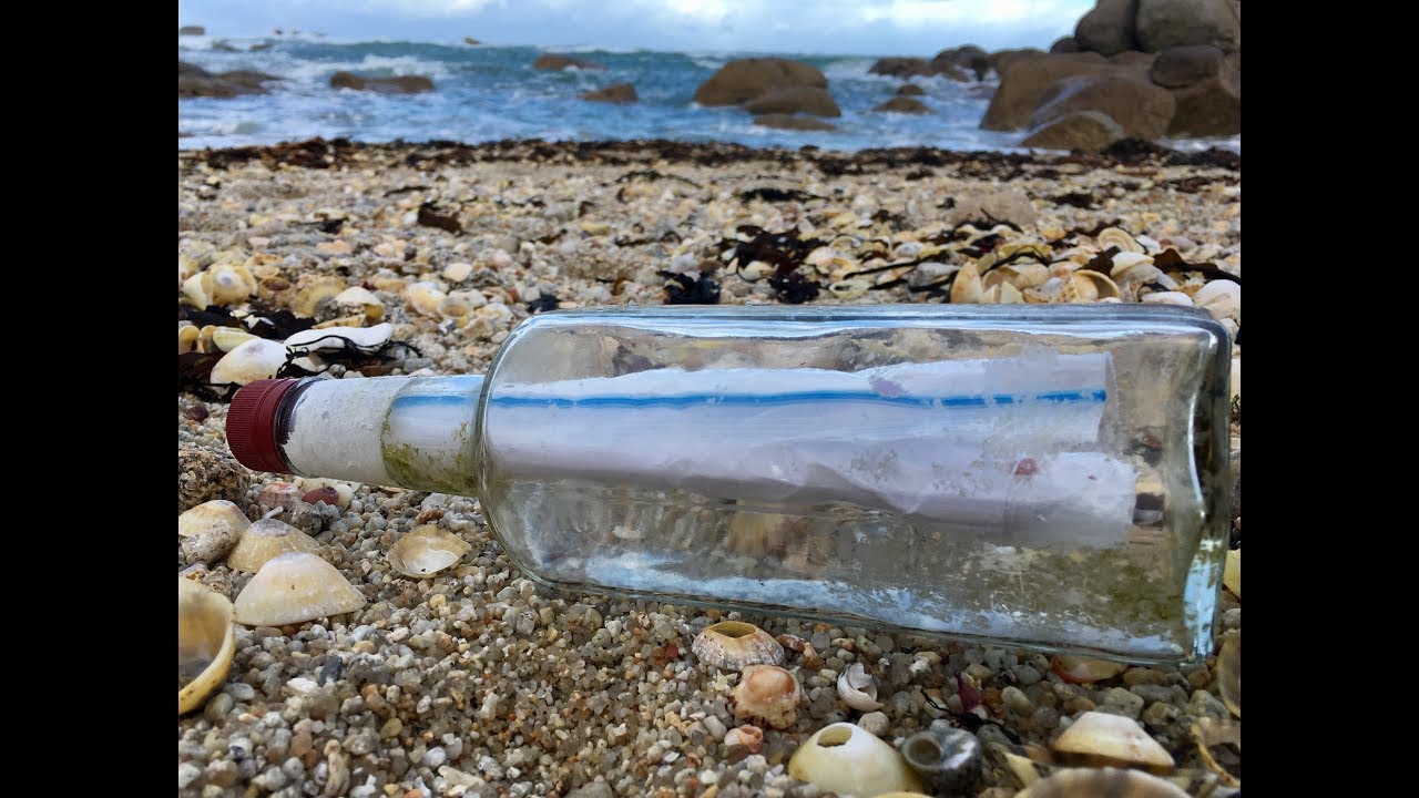Bouteille à la mer découverte à Brignogan