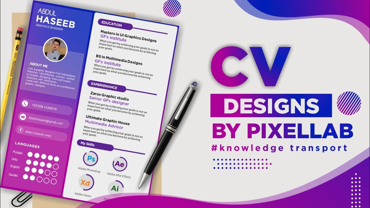CV Design Template | Pixellab | Resume Design