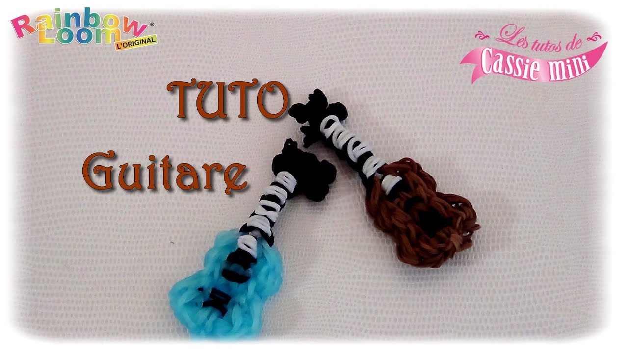 { tuto } Guitare en élastiques Rainbow Loom