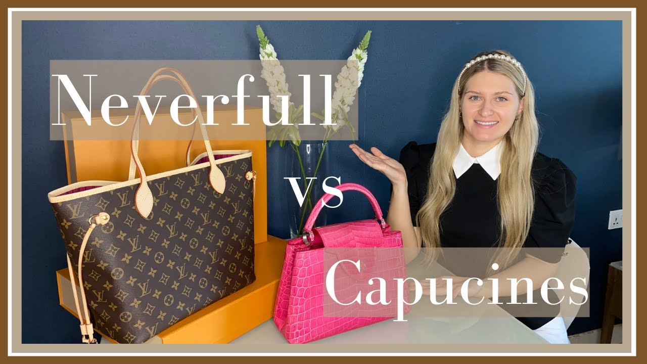 NEVERFULL vs CAPUCINES | Louis Vuitton Bag Comparison | CANVAS vs EXOTIC LEATHER