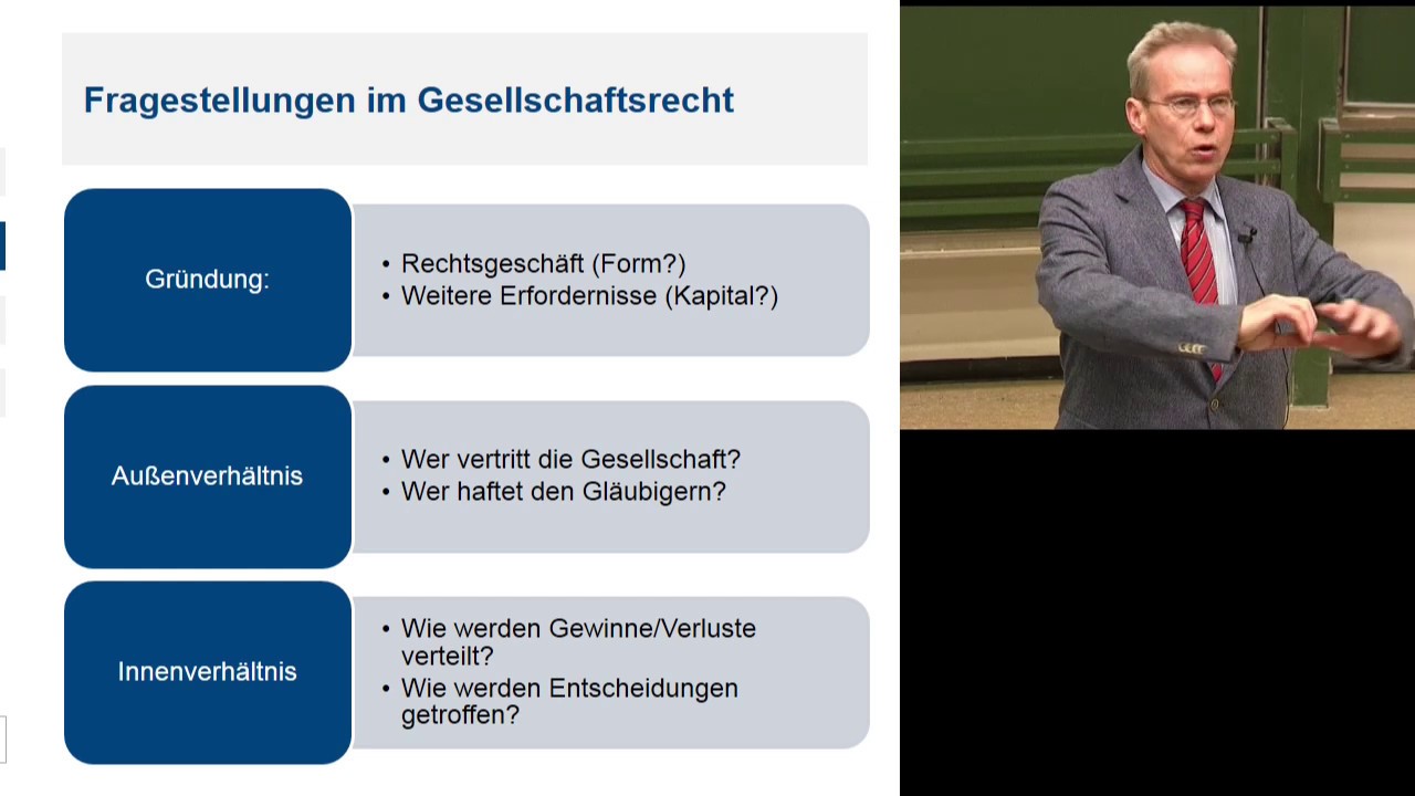 Vorlesung Gesellschaftsrecht 1 - Einführung