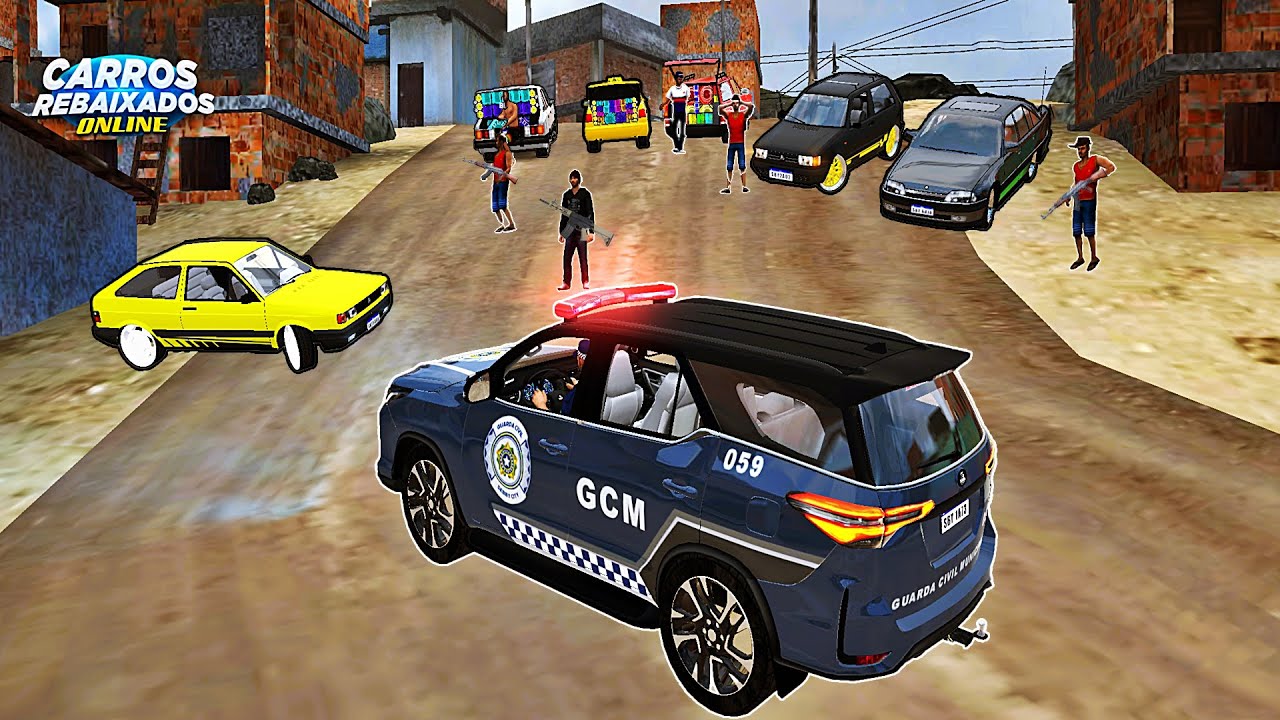 CARROS REBAIXADOS ONLINE | VIATURA DA GUARDA SOBE O MORRO DA FAVELA !