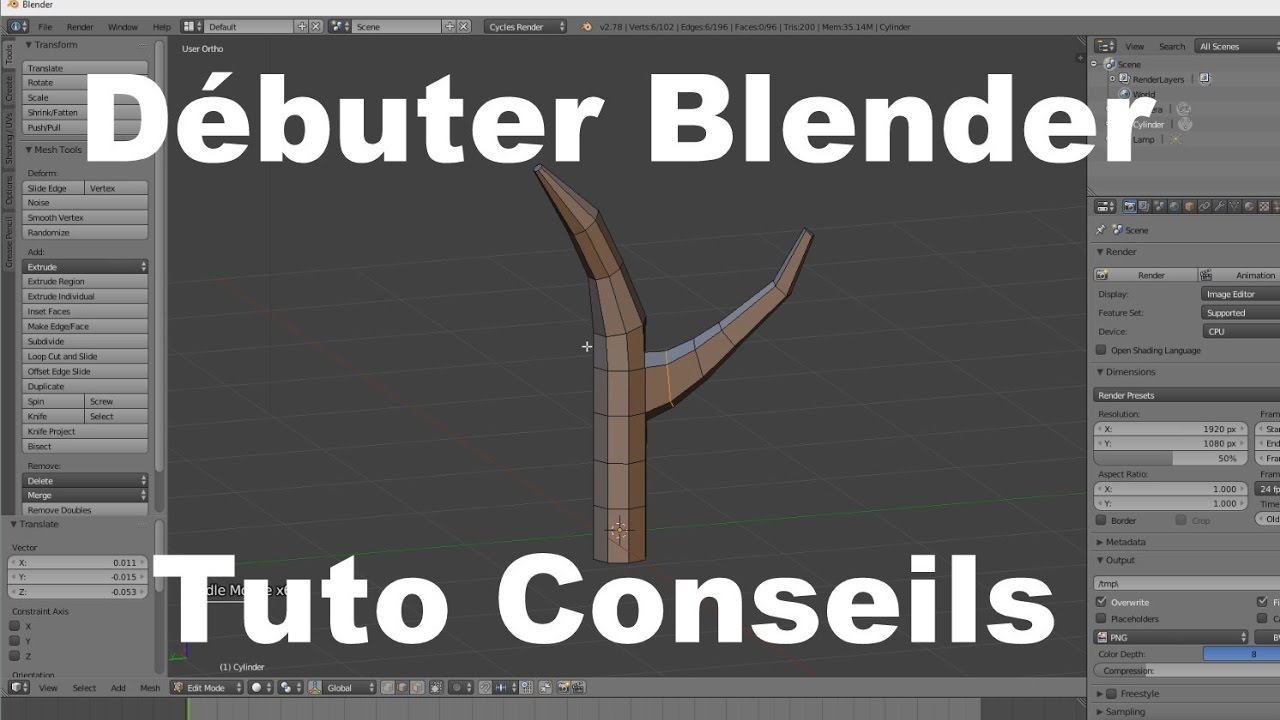 [Ancien, voir vidéo version 2.8] Débuter Blender 2.7