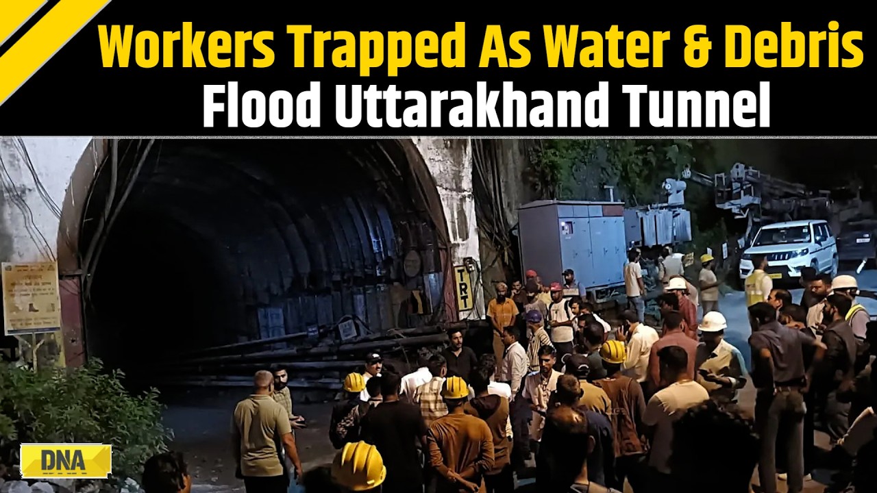 Chamoli Tunnel Collapse: Water & Debris Flood Site; Rescue Drive Underway