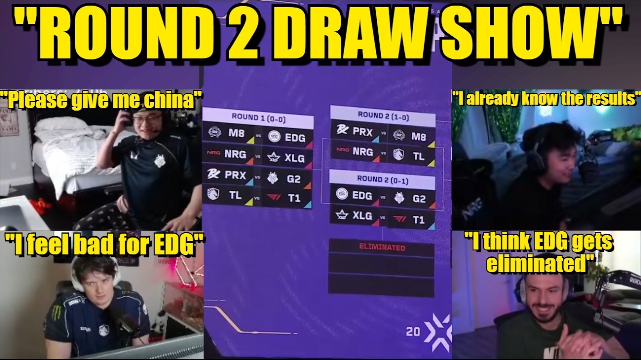 Valorant pros/streamers react to SWISS ROUND 2  DRAW SHOW | VCT MASTERS SANTIAGO |
