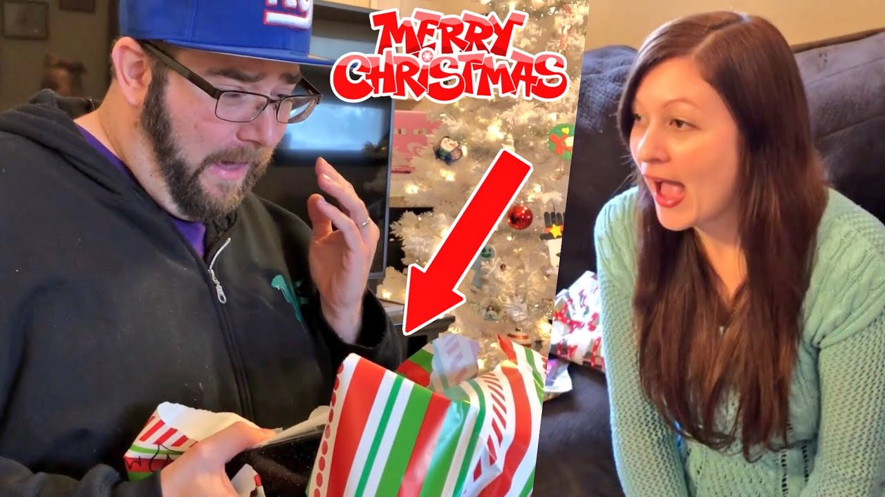 MUST SEE REACTION TO SPECIAL CHRISTMAS GIFT! Grim and Heel Wife Unboxing Christmas Presents 2017!