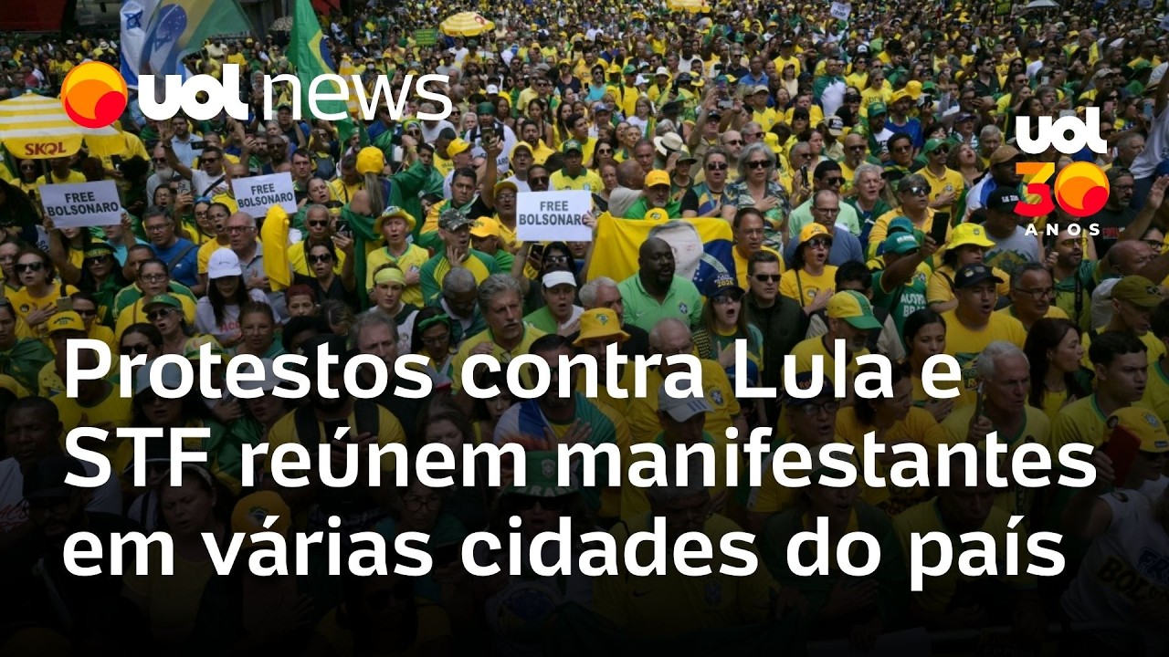 Manifestantes fazem atos contra Lula e ministros do STF em cidades pelo Brasil