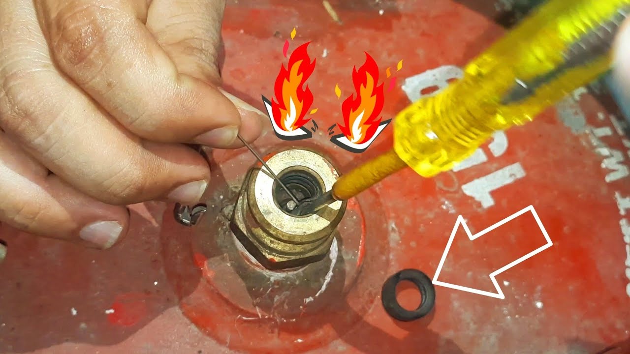 gas cylinder gas leakage washer problem easy repair Hindi 🔥 💯 👌