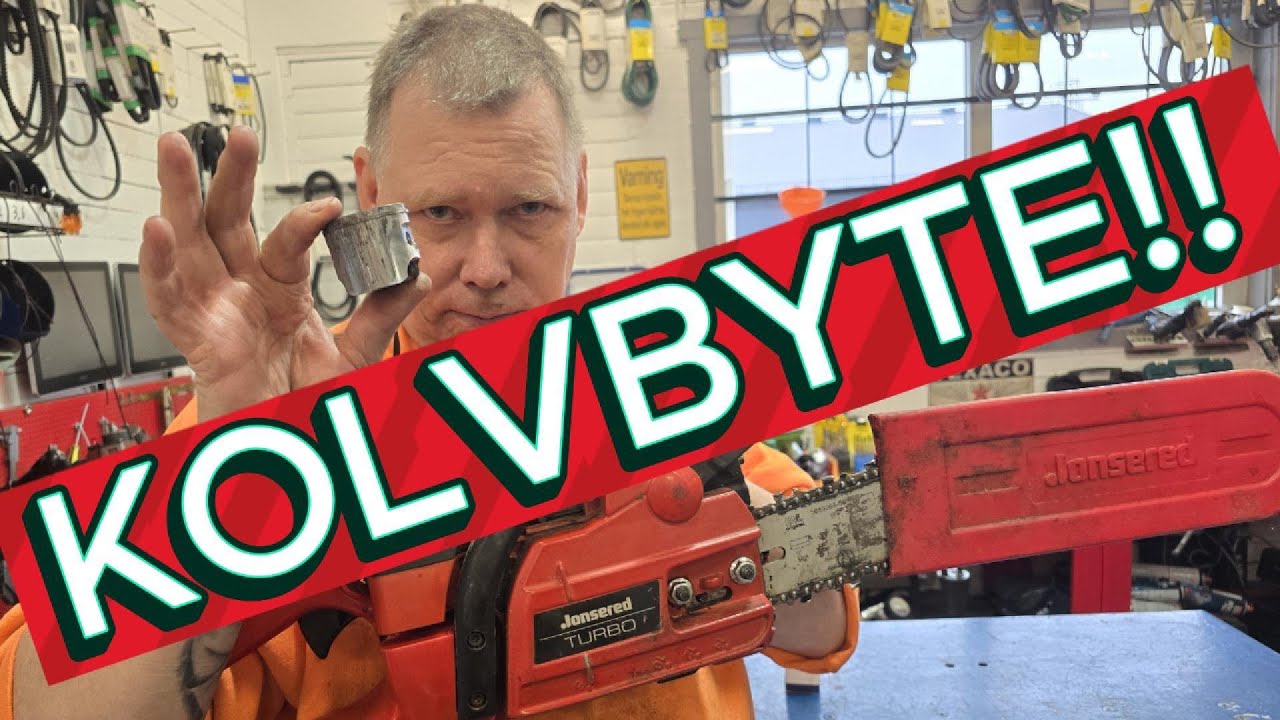 Jonsered Motorsåg CS 2145 BYTE KOLV!! STARTAR DEN?
