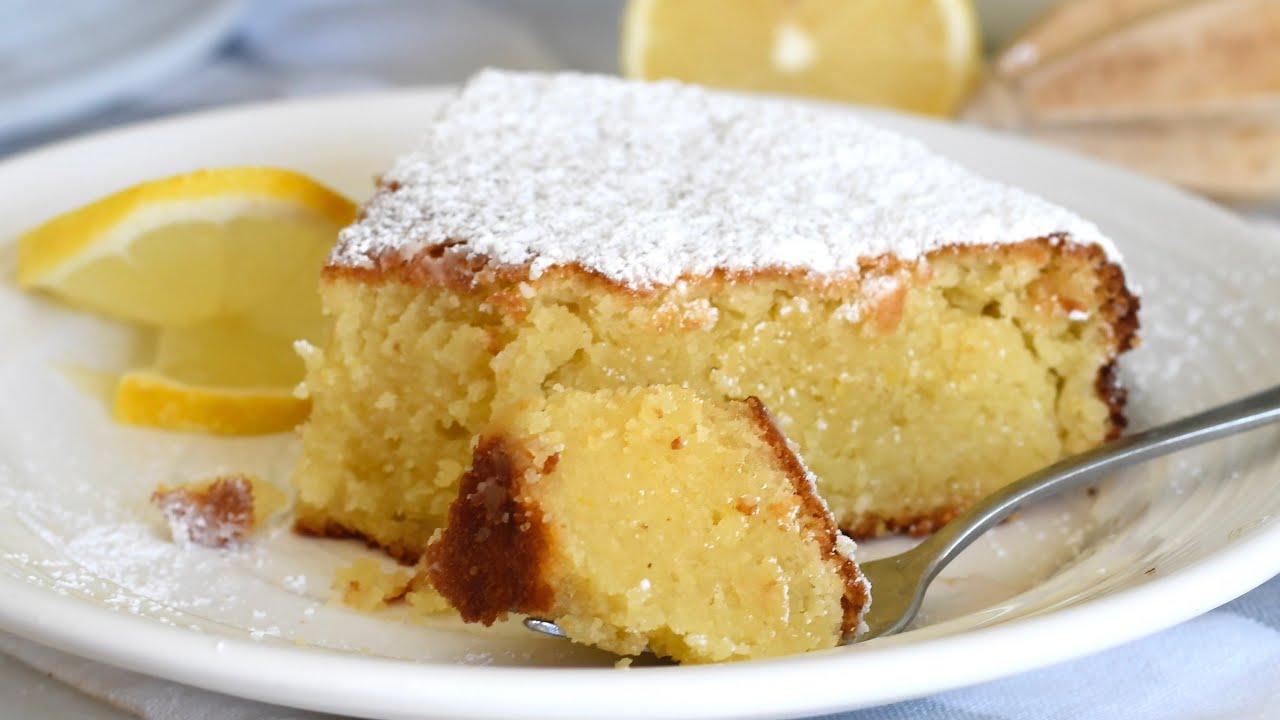 Torta Caprese Bianca (Italian Almond Cake with Lemon and White Chocolate) Gluten-Free
