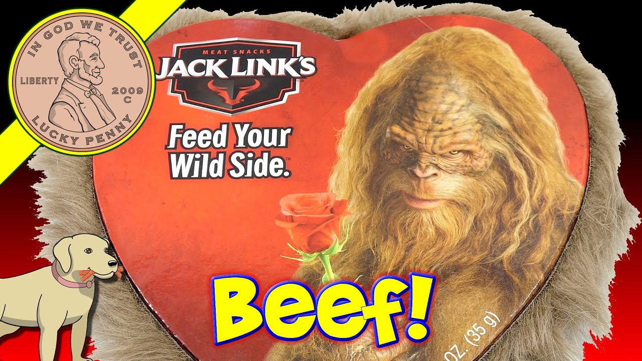 Valentine's Day Jack Links Big Foot Furry Heart Beef Jerky Gift