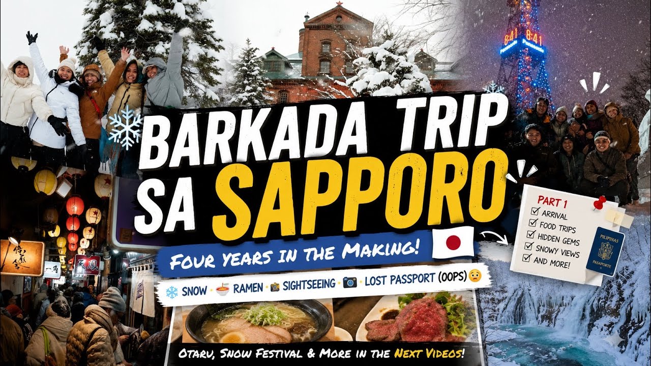 Pumunta kami ng barkada sa Sapporo para sa Snow Festival ❄️🍜  |Sapporo Series #1 |