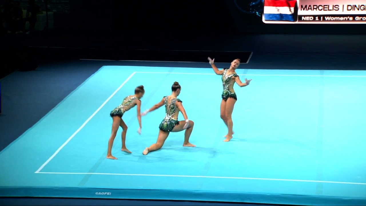 Netherlands (NED) - 2024 Acrobatic Worlds, Guimaraes (POR) Dynamic Qualification  Women's Group