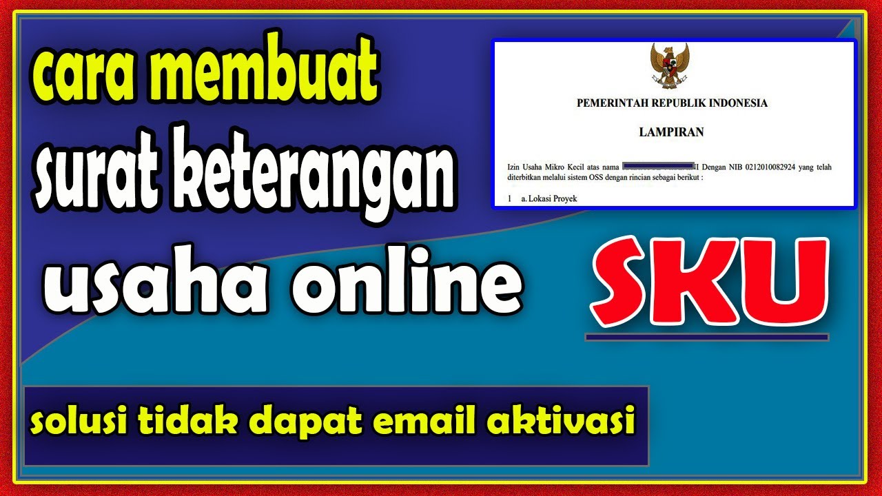 CARA MEMBUAT SURAT KETERANGAN USAHA (SKU) ONLINE