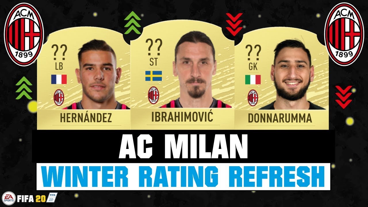 FIFA 20 | AC MILAN WINTER RATING REFRESH! 🔥😳| FT. IBRAHIMOVIC, HERNANDEZ, DONNARUMMA... etc