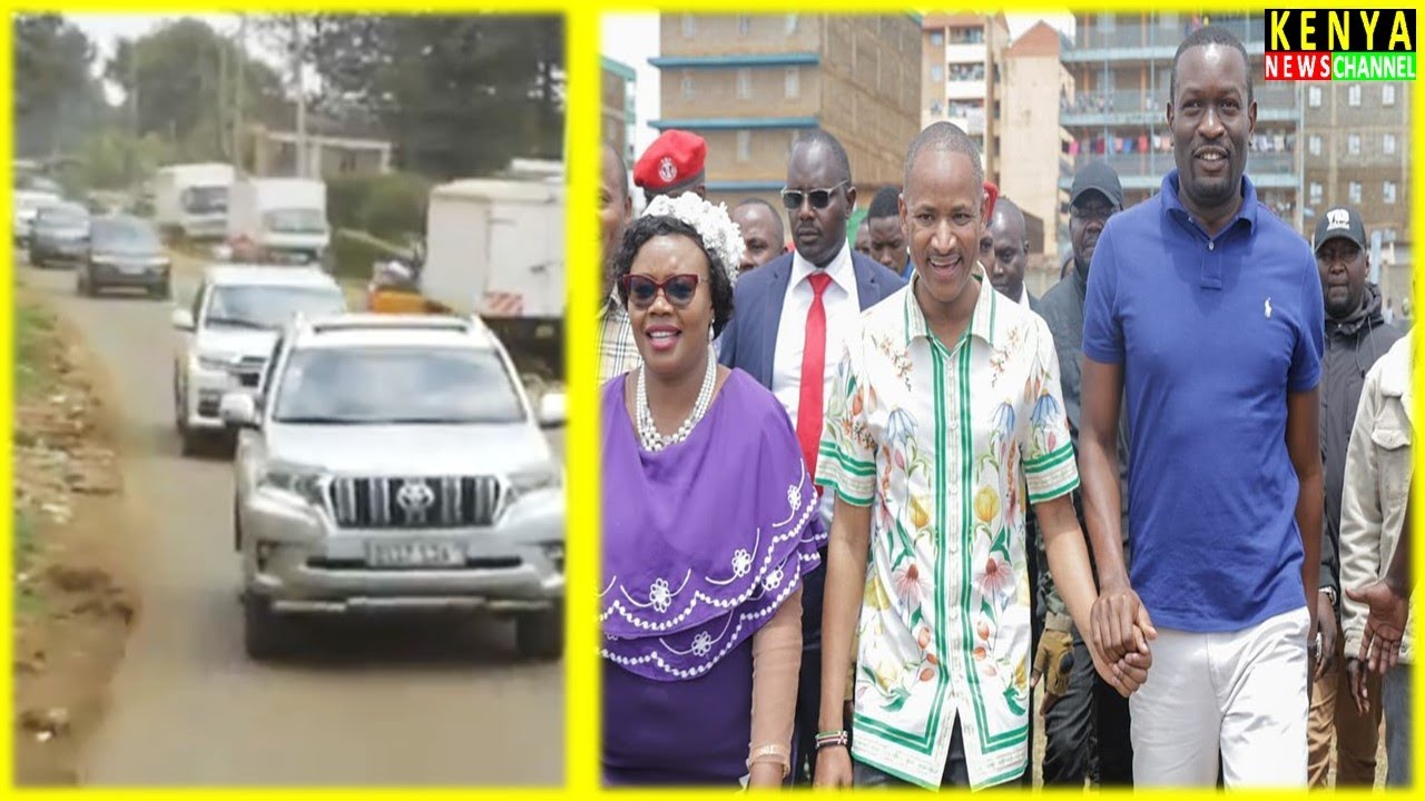 See the Grand Motorcade of Sifuna, Babu Owino & Wamuchomba arrive in style at Githunguri