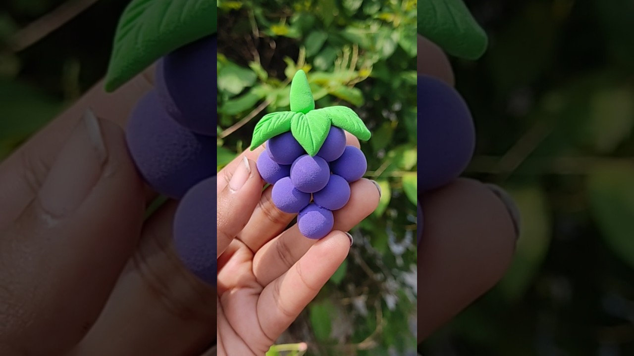 How to make grapes with super clay❤