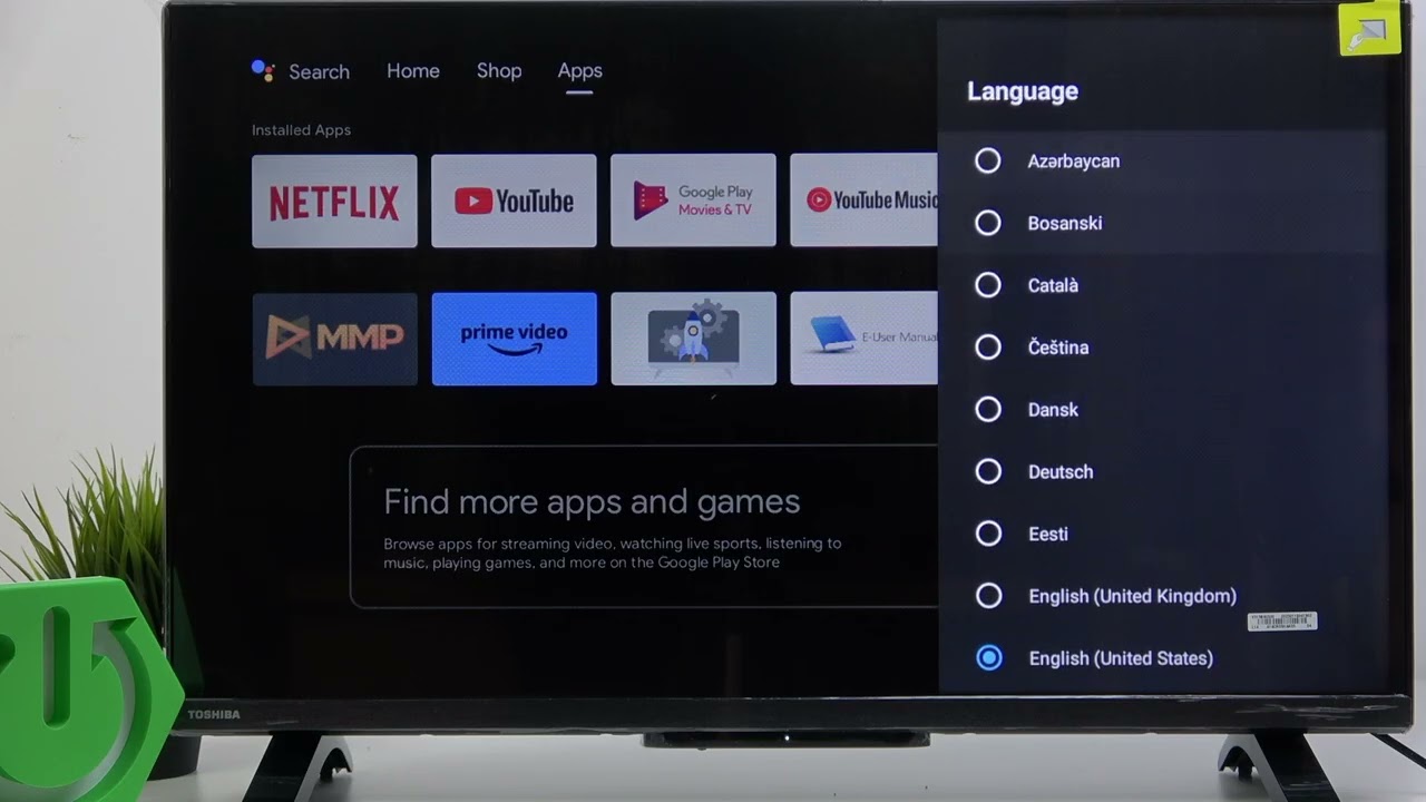 TOSHIBA Android TV – How to Change Language Settings
