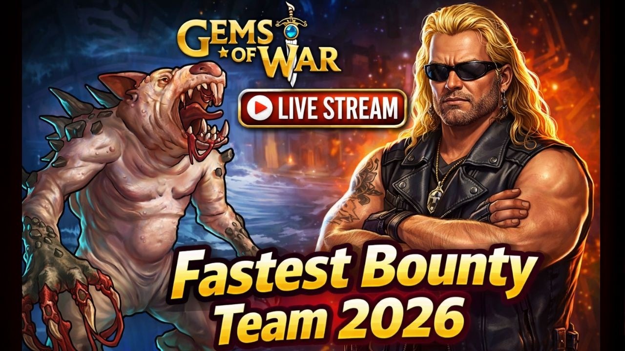 Fastest Bounty Team 2026 Cave Mole Soulforge Rotate Deeper Events | Gems of War Live 02/20/2026