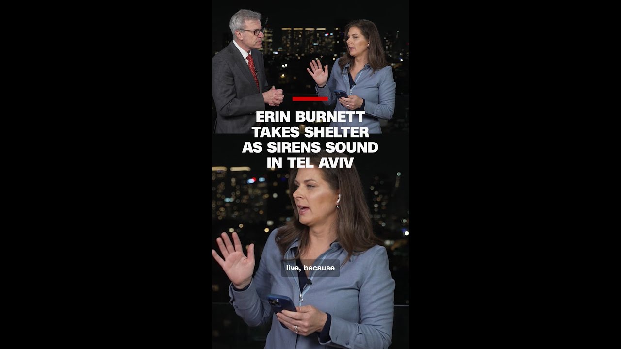 Erin Burnett takes shelter as sirens sound in Tel Aviv