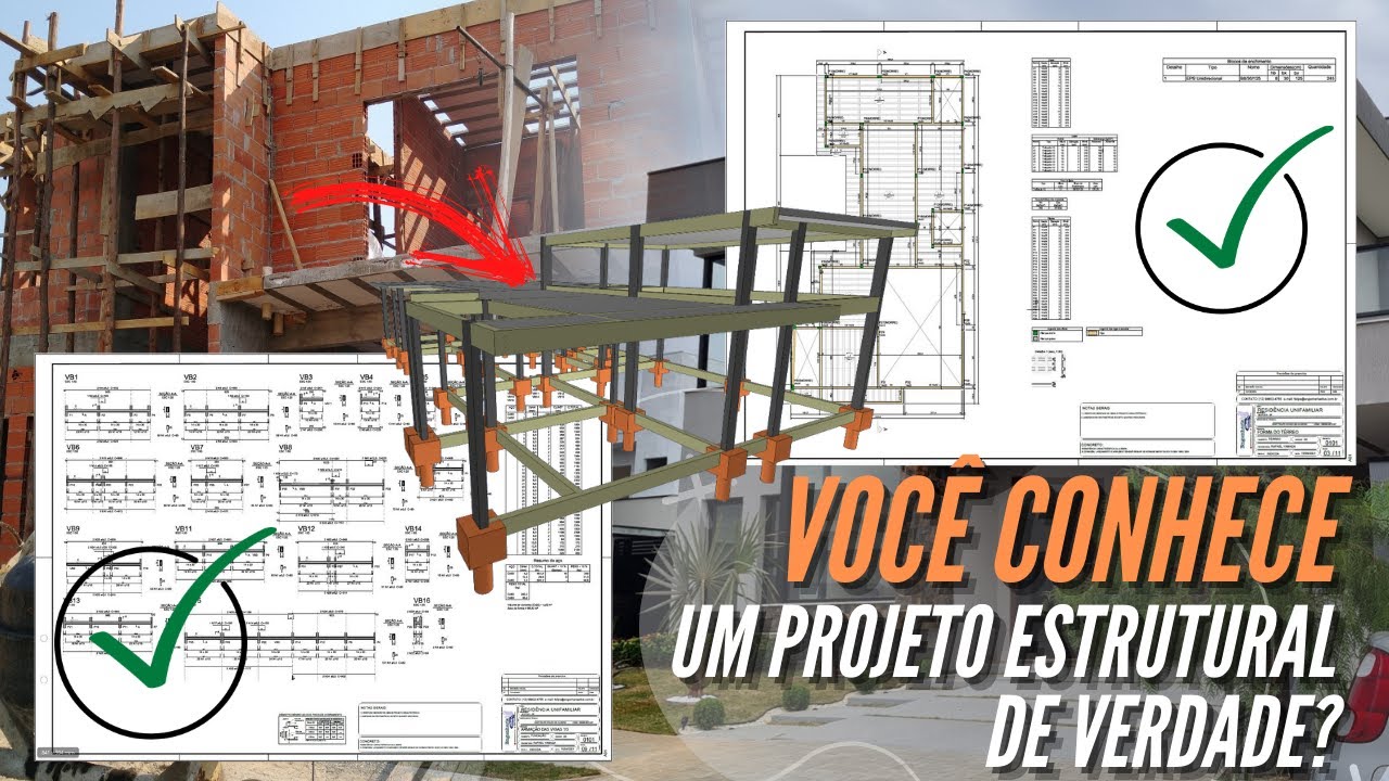 VEJA UM PROJETO ESTRUTURAL COMPLETO, Saiba como ler e identificar ERROS