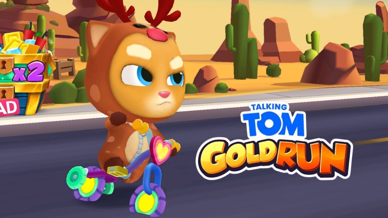 Talking tom gold run bike racing update 2026 - ios, walkthrough, gameplay #2