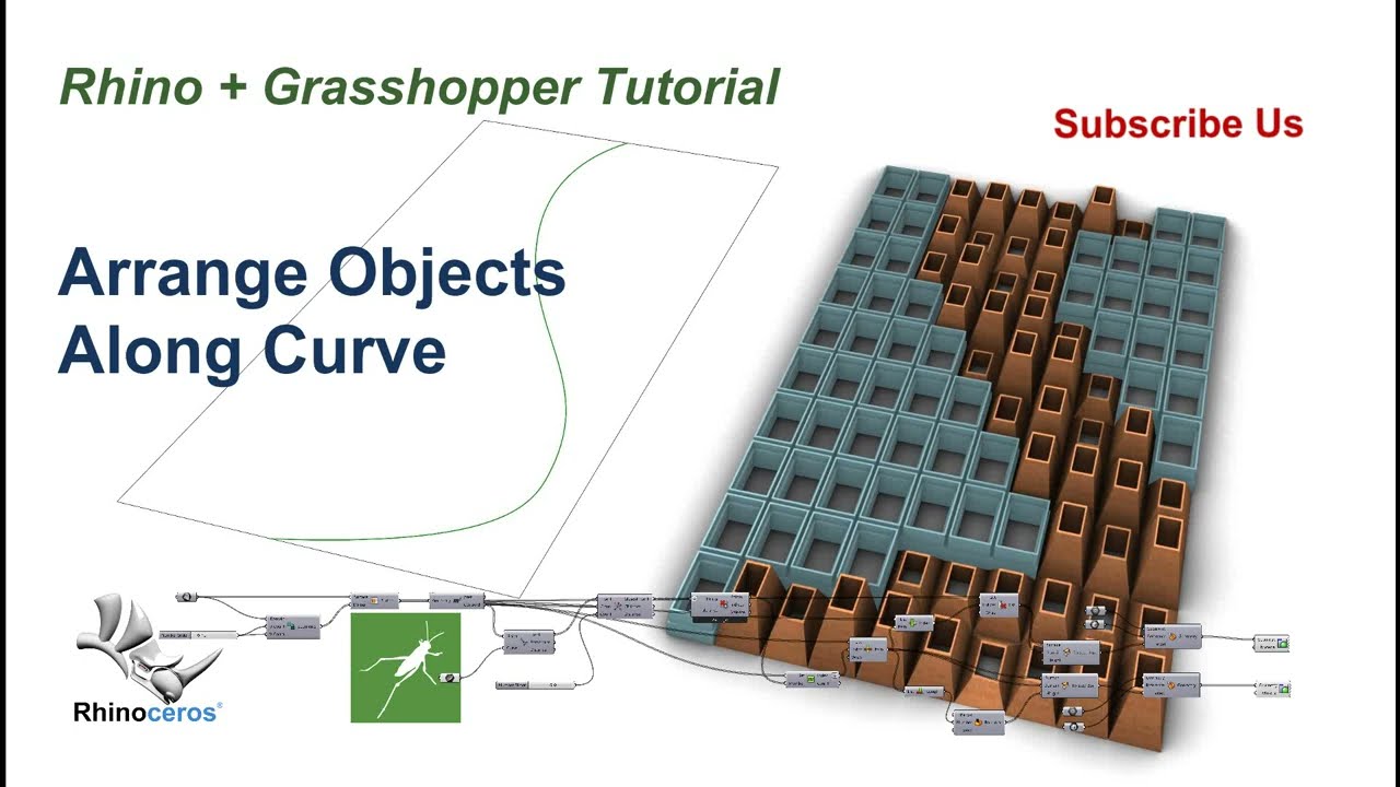 Rhino Grasshopper Tutorial : Arrange Objects Along Curve