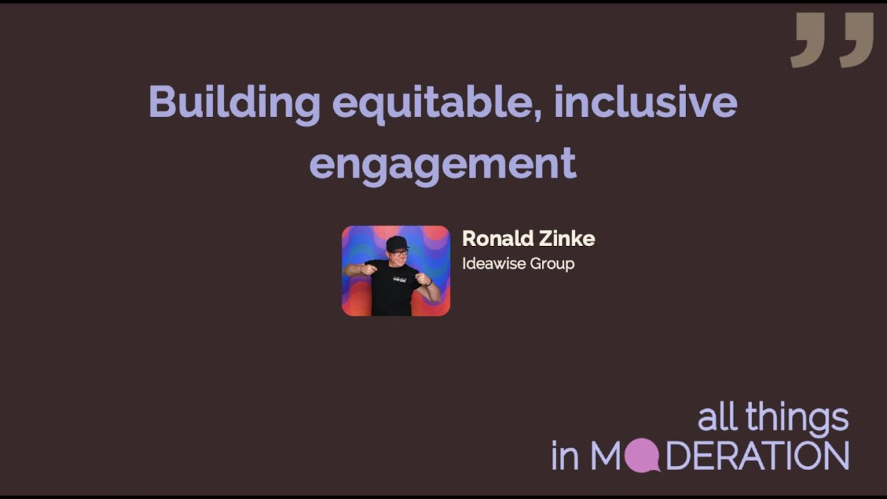 Building equitable, inclusive engagement: Ronald Zinke