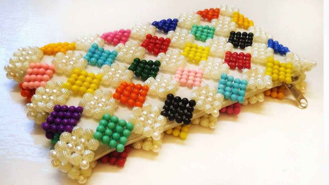 How to Make Crystal Purse/Beaded Purse/Multicolour Beaded Purse . Design 55 .| Nomi. Namita crafts |