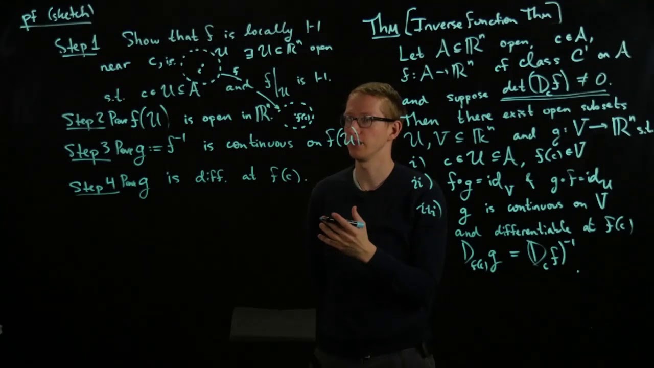 Analysis II Lecture 08 Part 3 sketch of proof of inverse function theorem I