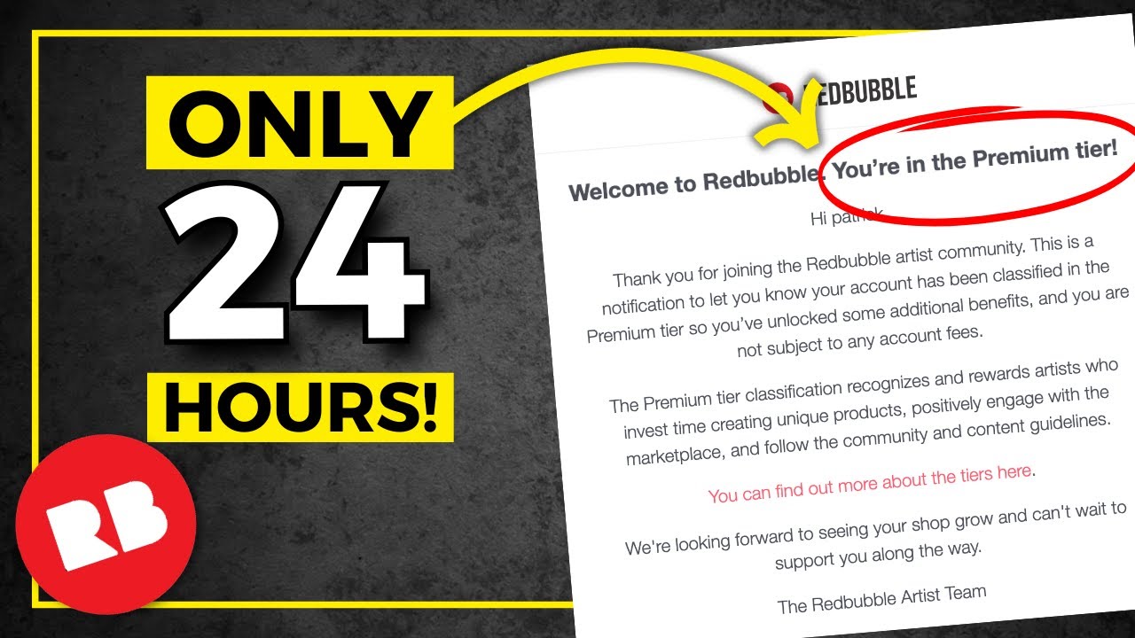 How I Got a Premium Redbubble Account In Less Than 24 Hours!