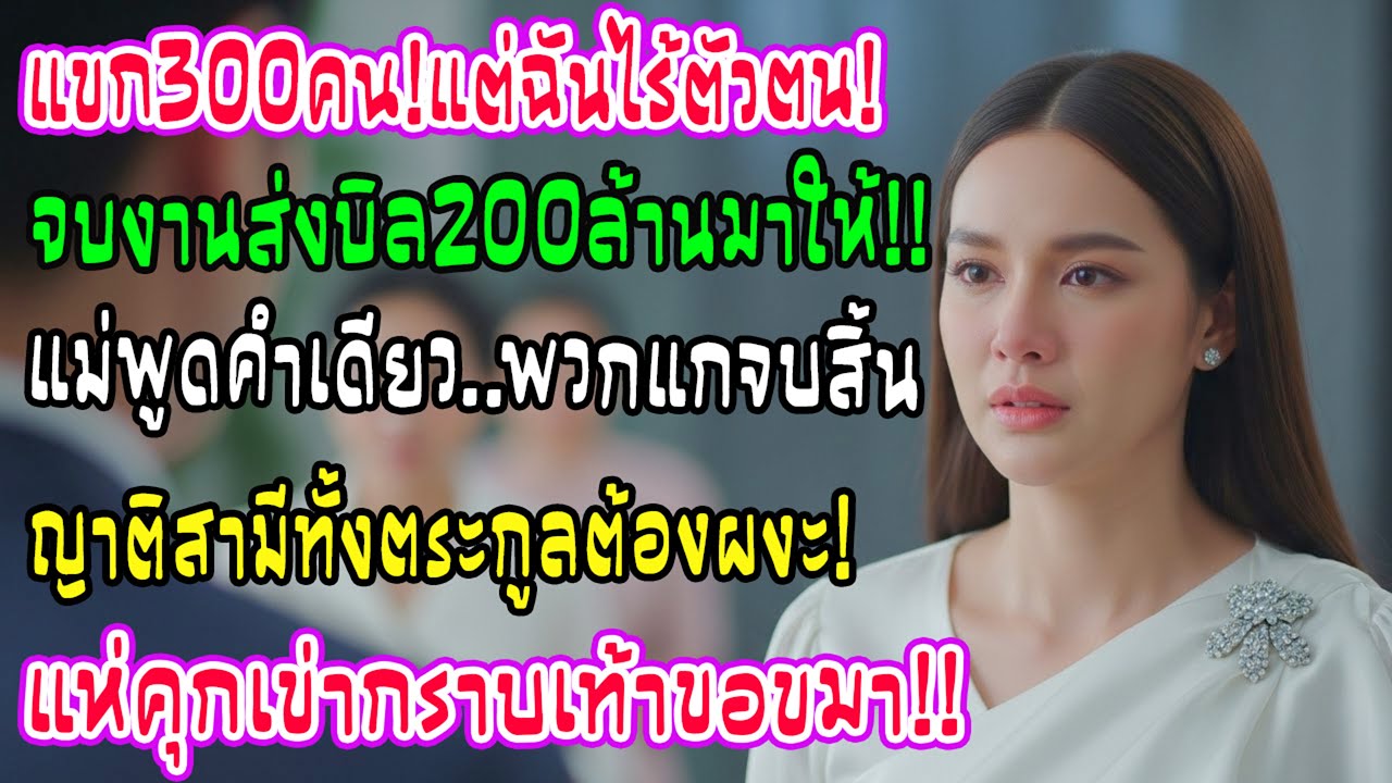 ไม่ได้เชิญงานแม่ผัวที่มีแขก 300 คน แต่ส่งบิล 20 ล้าน! แม่ฉันพูดคำเดียว ญาติสามีคุกเข่ากราบ