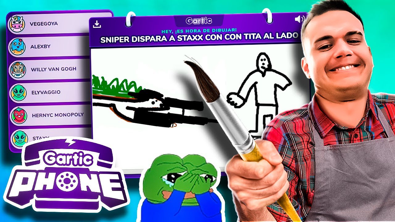 PINTORES PROFESIONALES EN GARTIC PHONE CON WILLY, VEGETTA, ALEXBY, MAXIMUS Y ELYAS!!