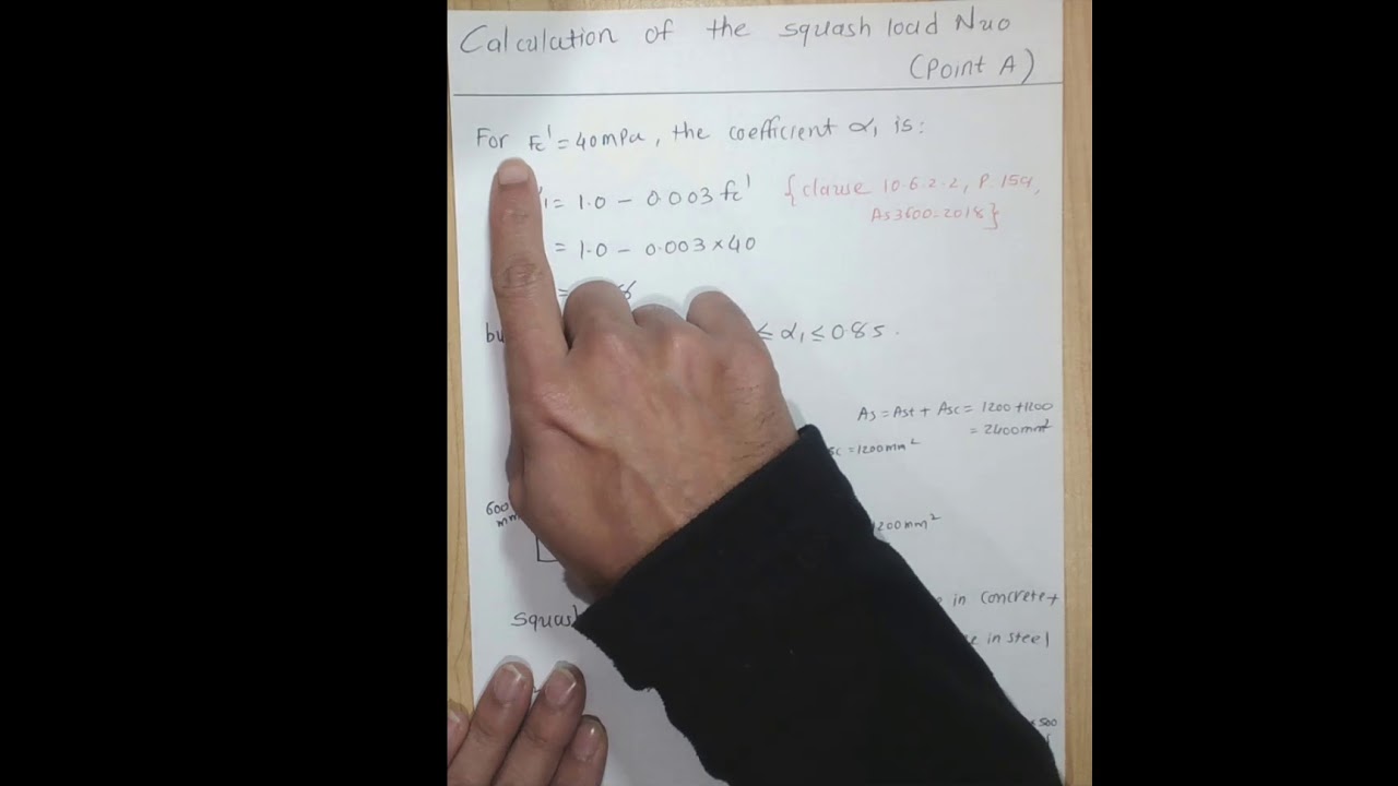 Axial Load-Moment Diagram Part 1-Squash Load Point