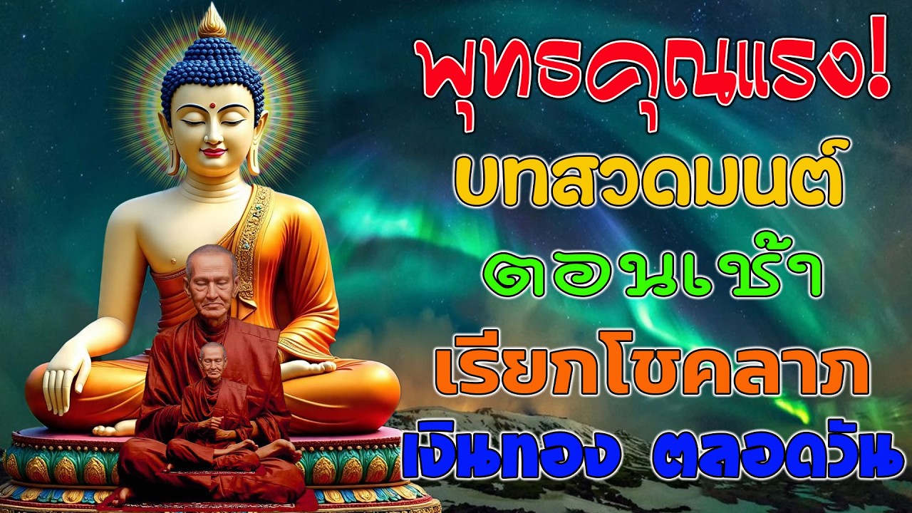 พุทธคุณแรง! บทสวดมนต์ตอนเช้า เรียกโชคลาภ เงินทอง ตลอดวัน🙏แค่เปิดฟัง เมื่อประตูเปิด โชคลาภเข้ามาทันที