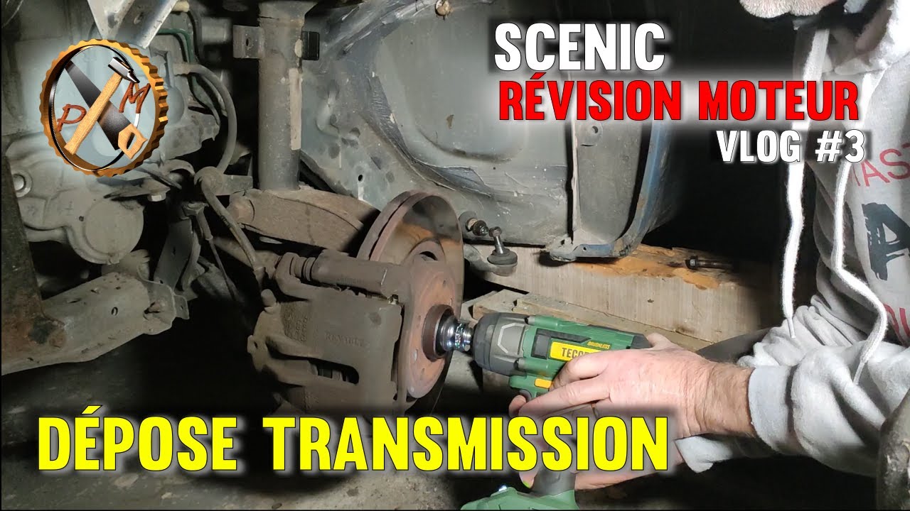 Dépose transmission, cardans, etc... Scenic 2 1.9 dci 120ch F9Q - dépose moteur