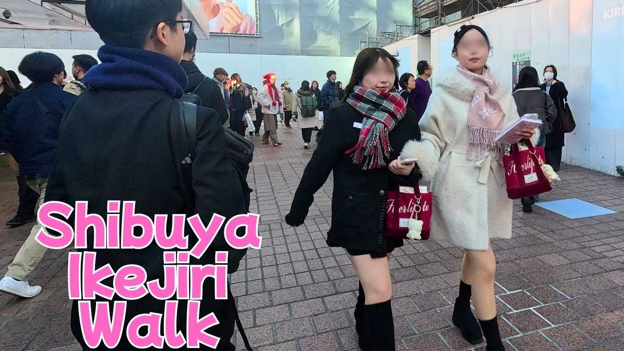 【Shibuya・Ikejiri-Ohashi】Winter Tokyo Walk |  Street Walk from City Lights to Quiet Streets【4K】