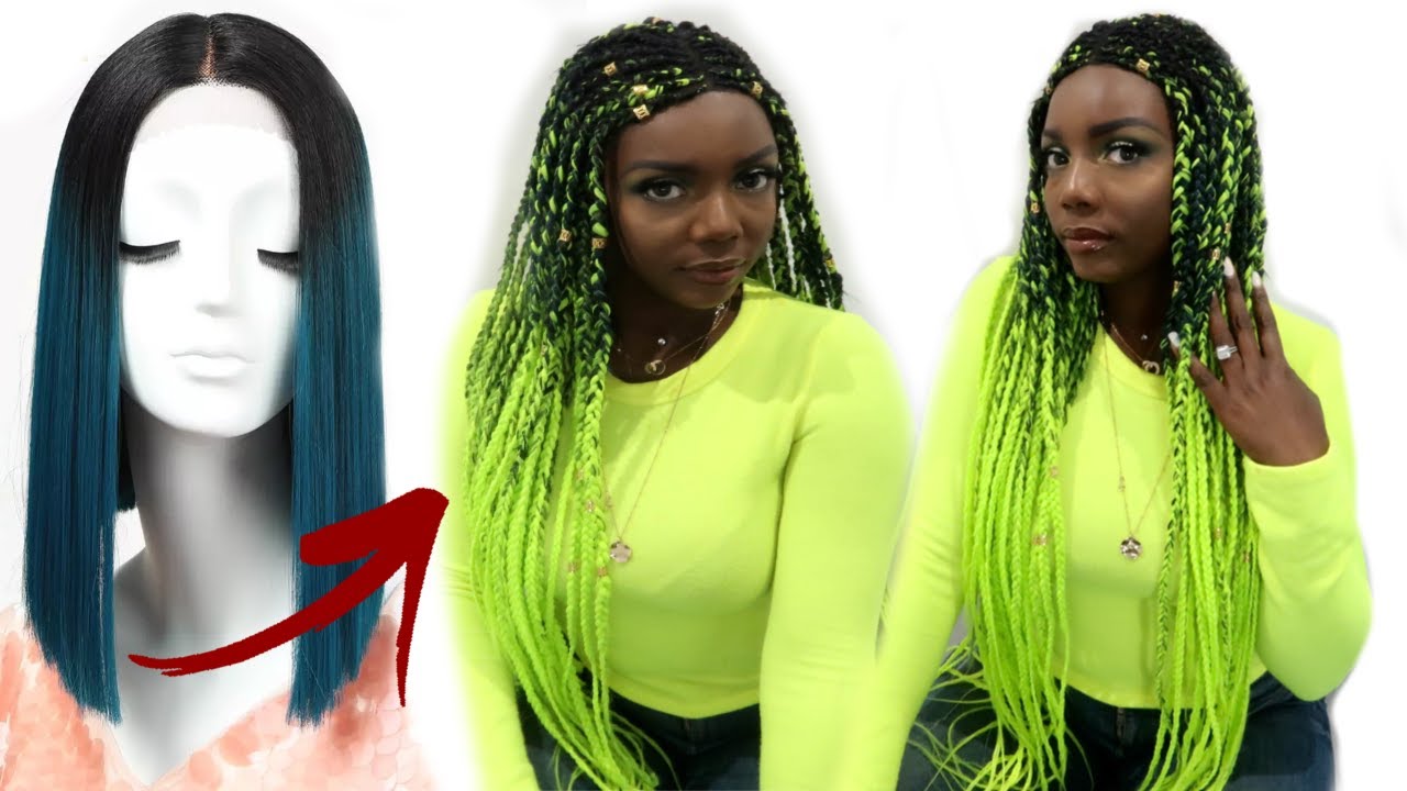 JE TRANSFORME UNE PERRUQUE SYNTHETIQUE EN TRESSES BRAIDS