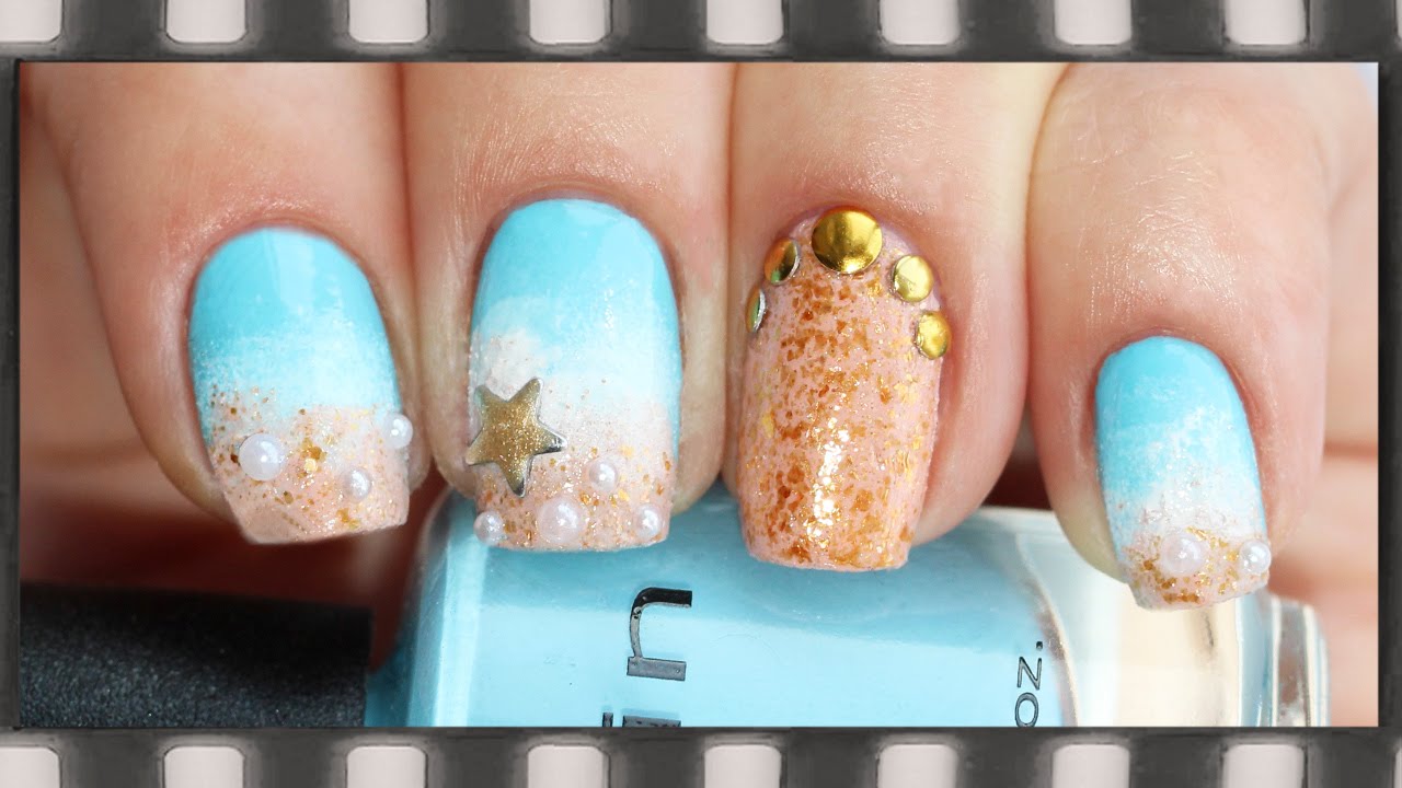 Морской маникюр на лето 2016 | Sea Nails Tutorial