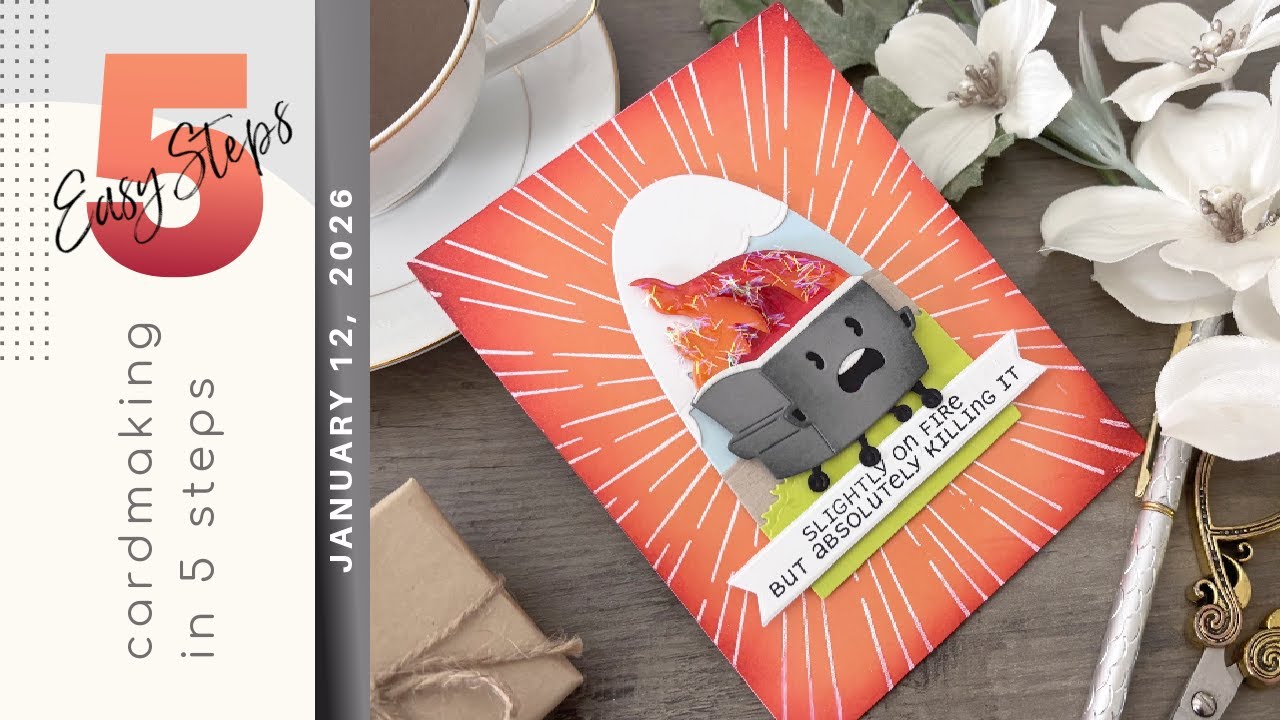 5 Steps to a Card on Fire! | Spellbinders This is Life Collection - Dumpster Fire Tutorial