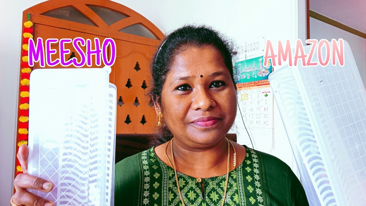 Same products different price/Meesho and Amazon fridge storage boxes review in Tamil