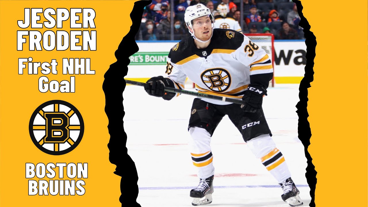 Jesper Froden #38 (Boston Bruins) first NHL goal Apr 14, 2022
