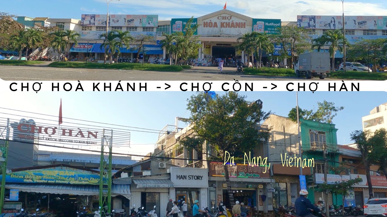 Chợ Hoà Khánh - Chợ Cồn - Chợ Hàn | 4K Riding in Da Nang, Vietnam | Hoa Khanh Market - Con Market |