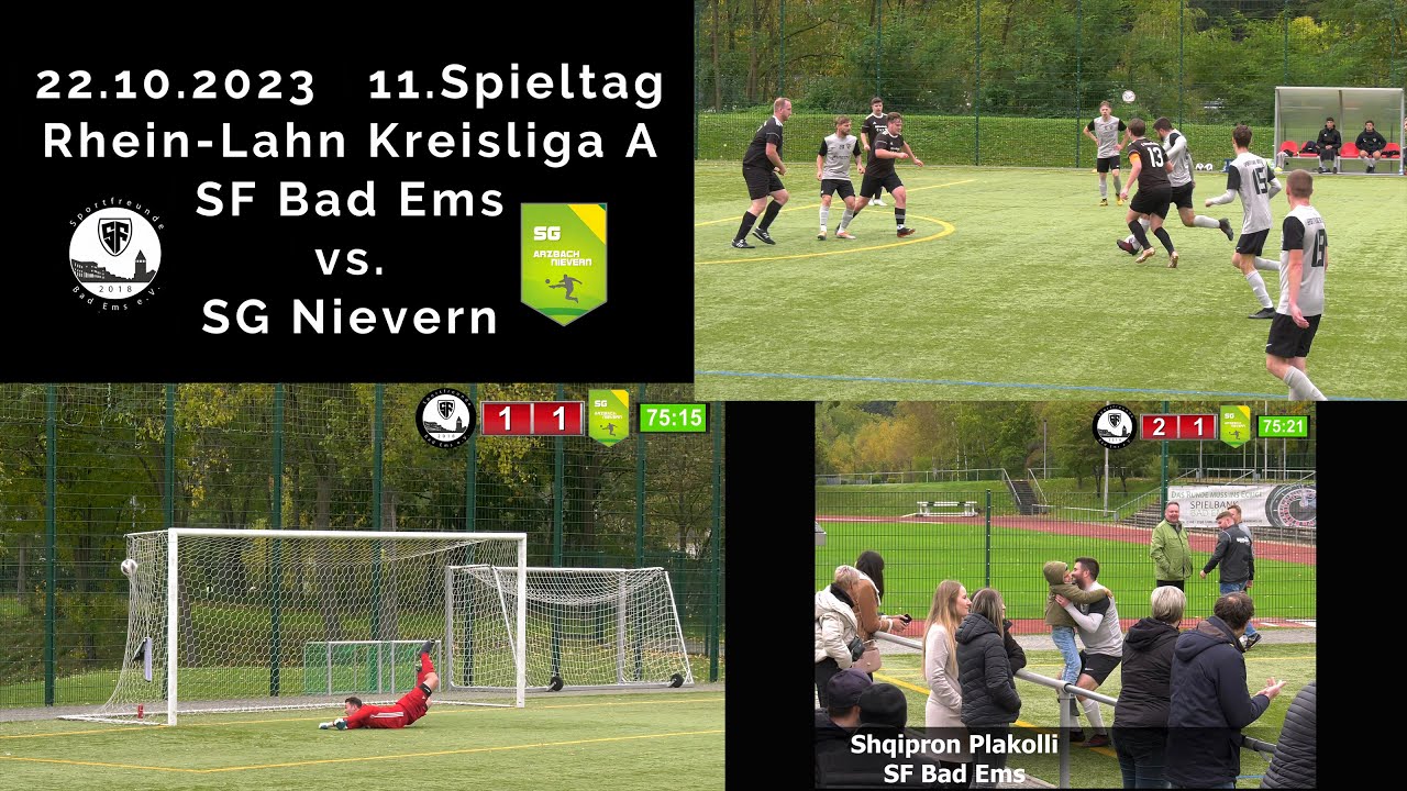 Kreisliga: Sportfreunde drehen Ergebnis im Derby! SF Bad Ems vs. SG Nievern