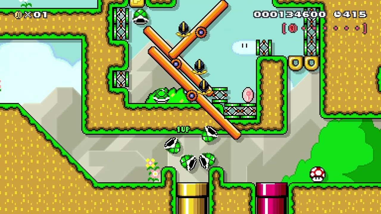 Поиграйте с панцирем черепахи! Автор: Keimarumarudayo 🍄Super Mario Maker 2 