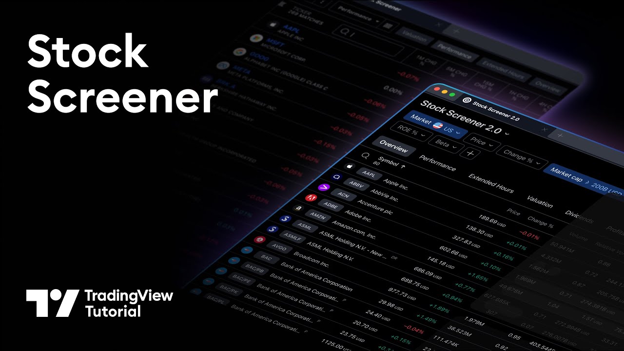 Скринер акций TradingView: Учебное пособие