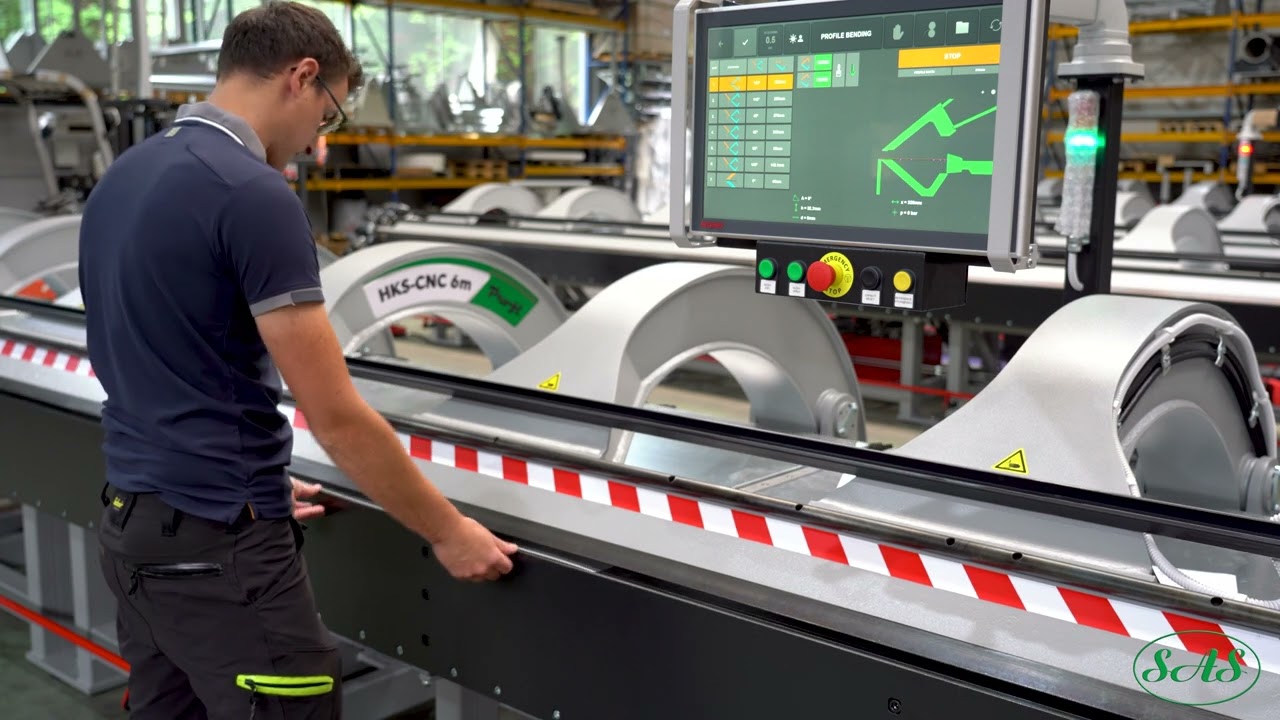 Production of roof profile with SAS bending machiune